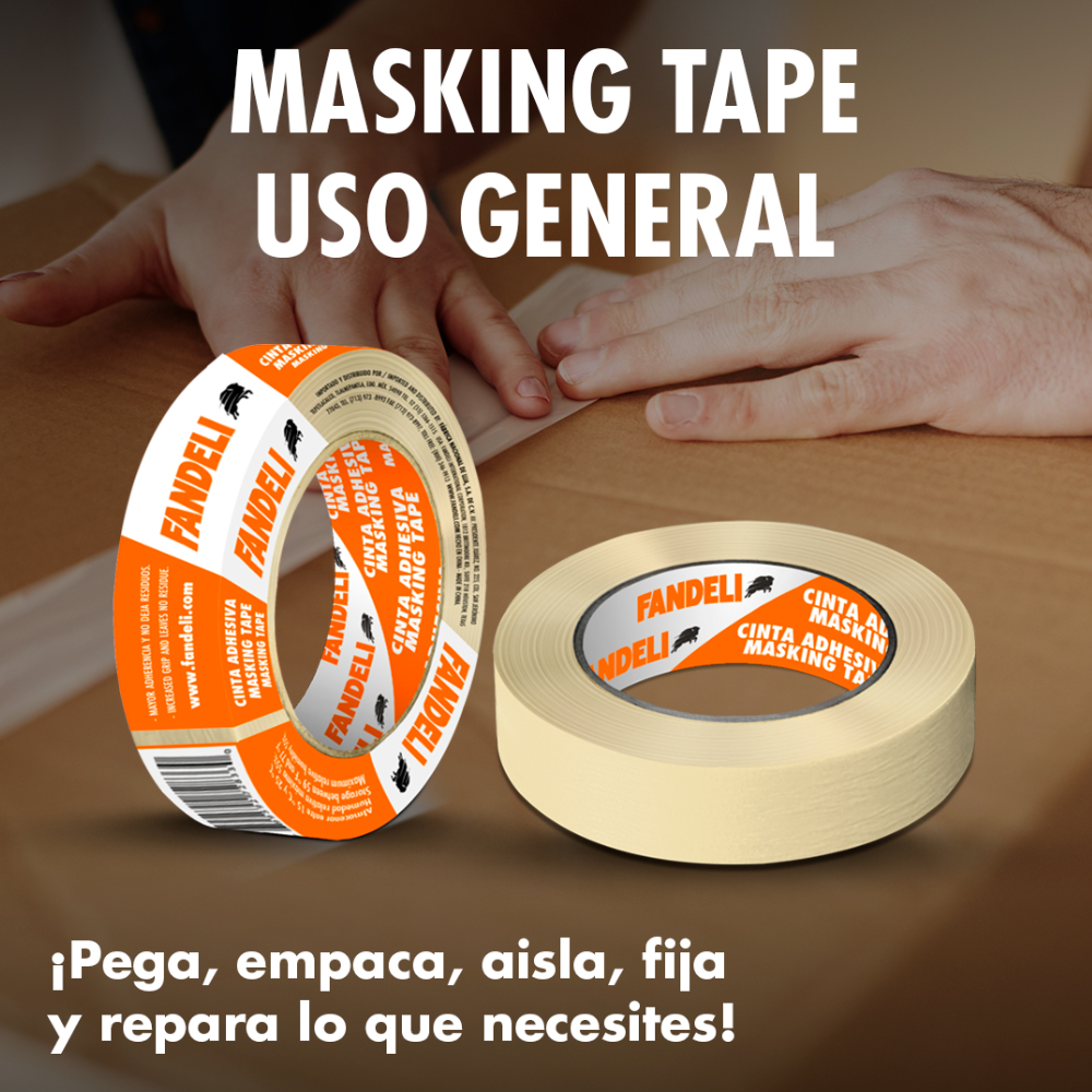 Cinta Masking Tape 18 mm x 50 m Multiusos Fandeli 72161