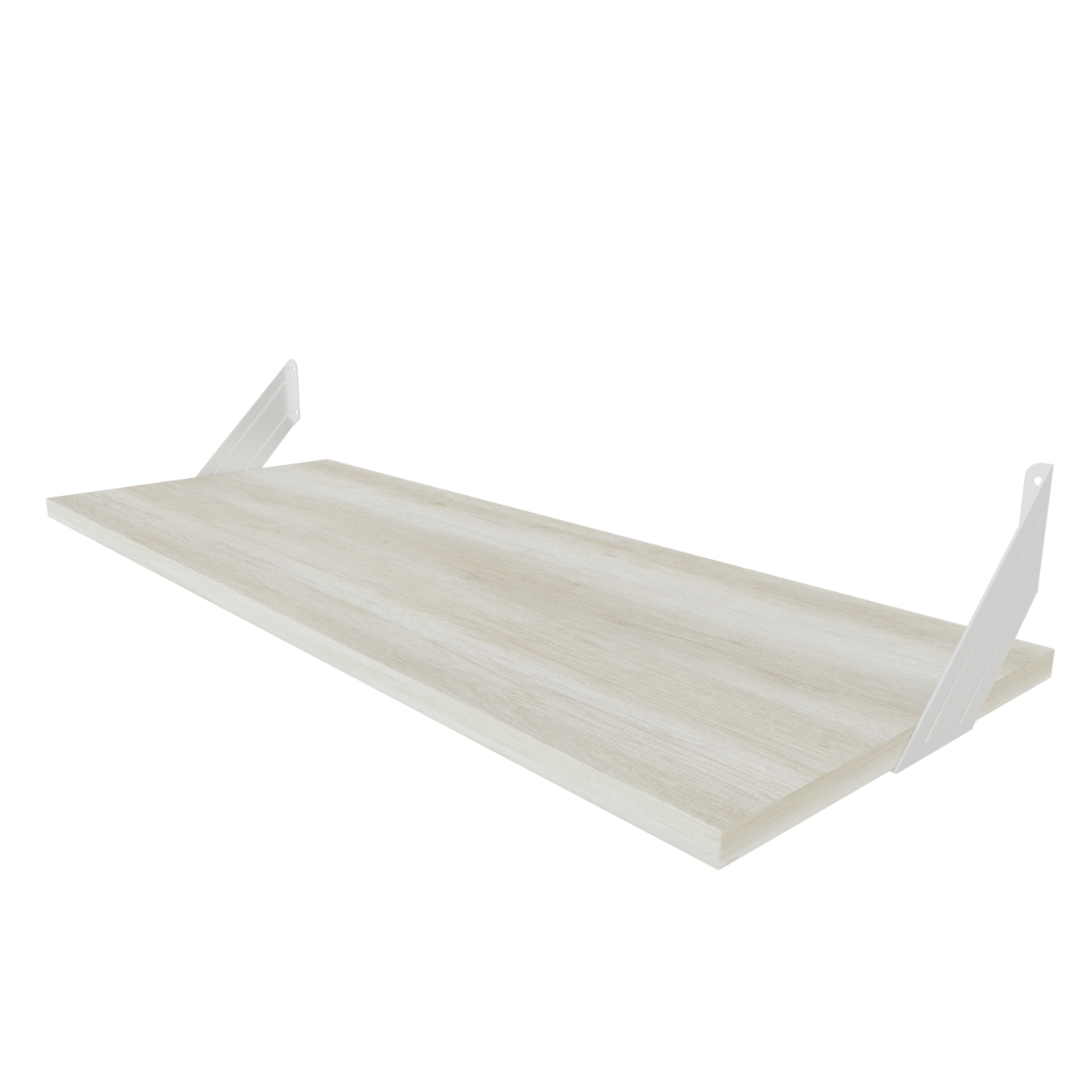 Repisa Estantería Melamina Encino Polar 80x30 cm Soporte Blanco Minimalista Moderna