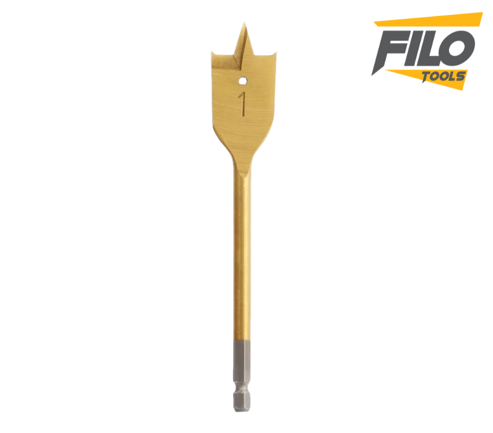 Broca Manita Paleta Plana 1" Titanio Filo Tools