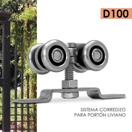 Kit Sistema D100 Para Porton Colgante con Riel U100 Lamina