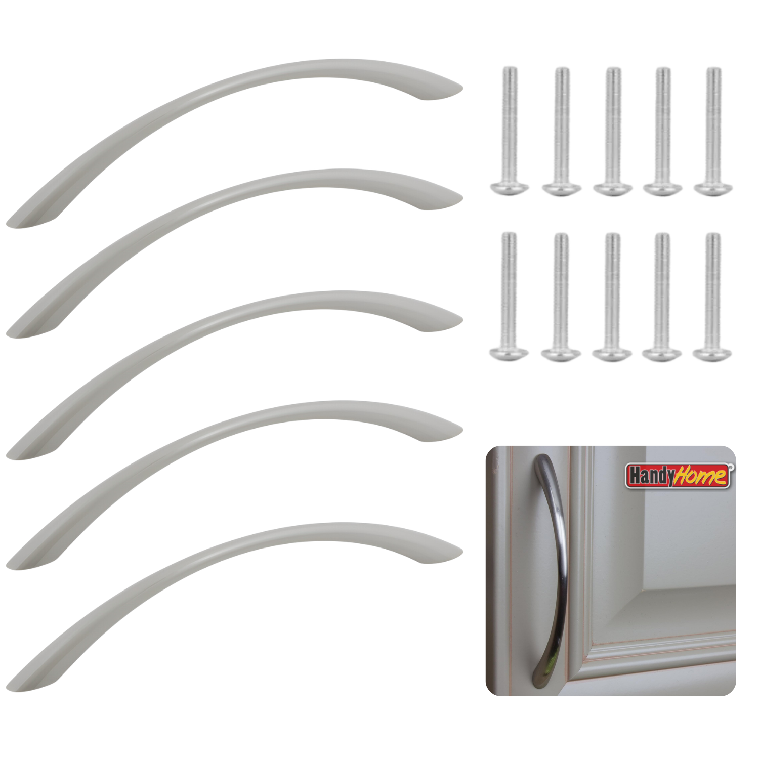 Jaladera Roma Handy Home 96 mm Níquel Satinado