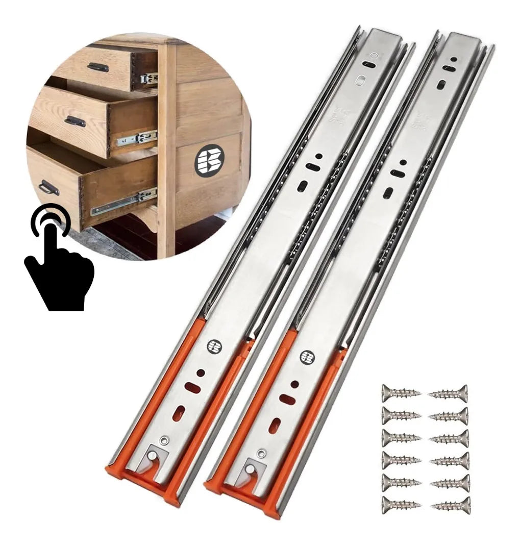 Corredera de Extensión Dual Push Open Cierre Suave 30 cm