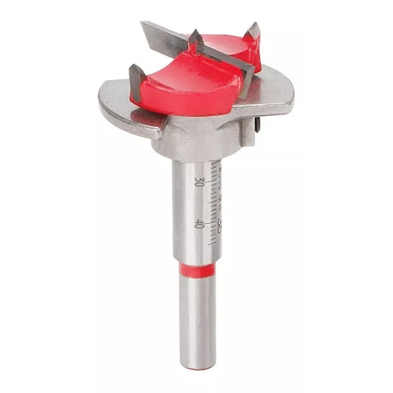 Broca Forstner 35 mm Para Madera Carburo De Tungsteno Con Tope Regulable