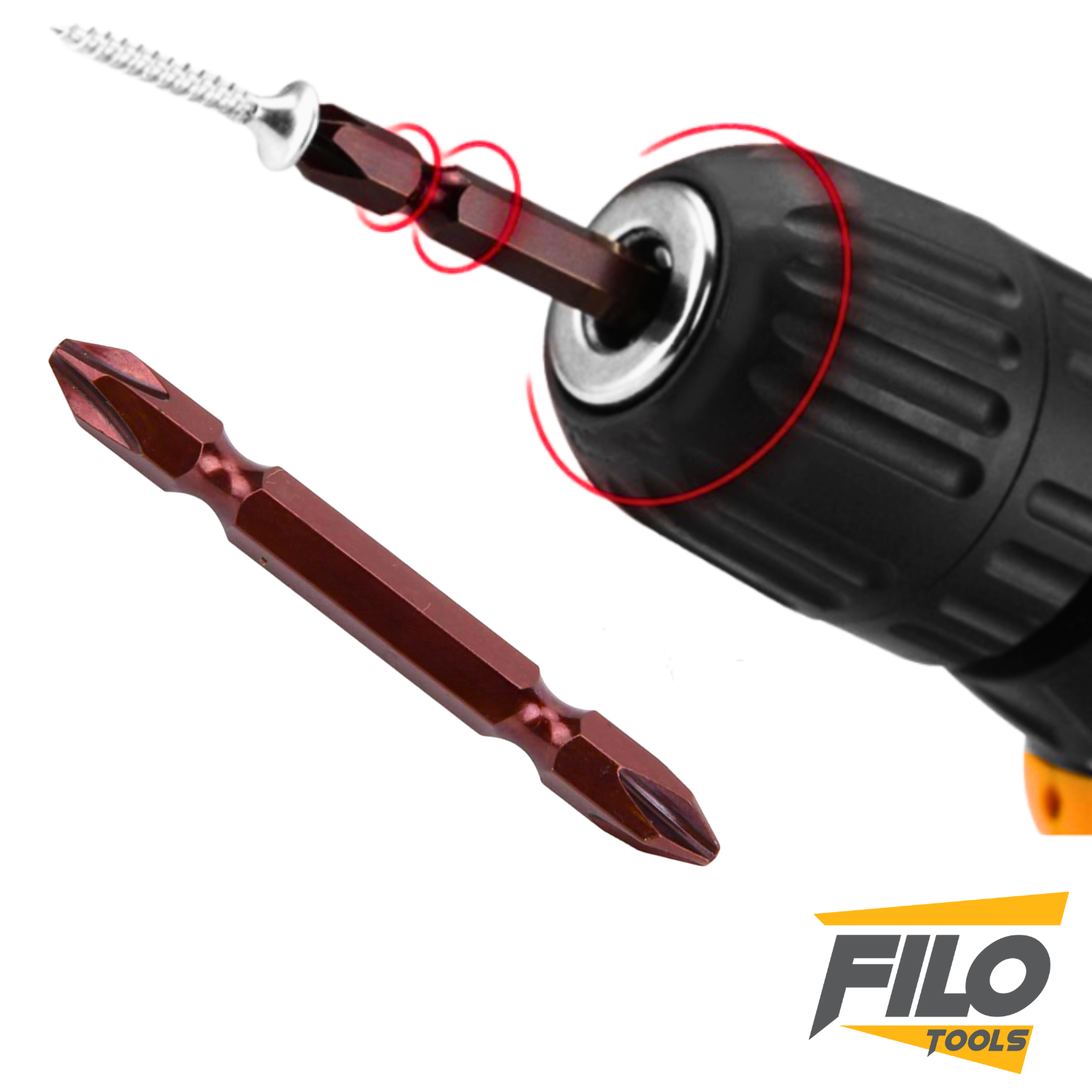Puntas Tipo Phillips Cobre Ph2 Dobles 2" 10 Piezas