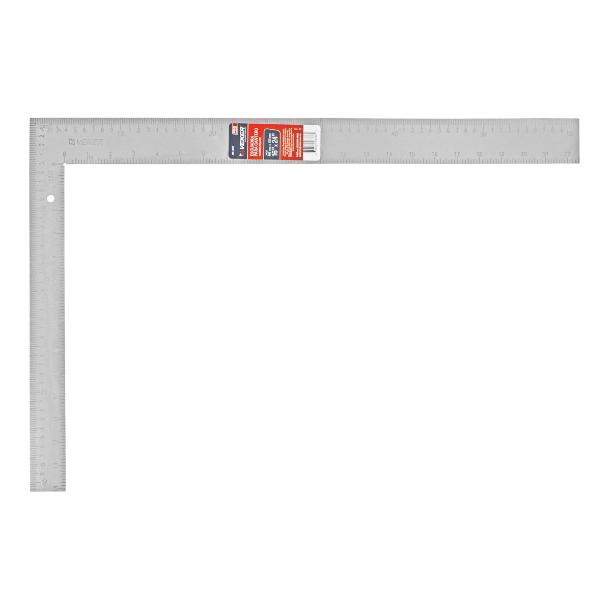 Escuadra 16x24 De Acero Para Cantero 90 Grados Veker 12237